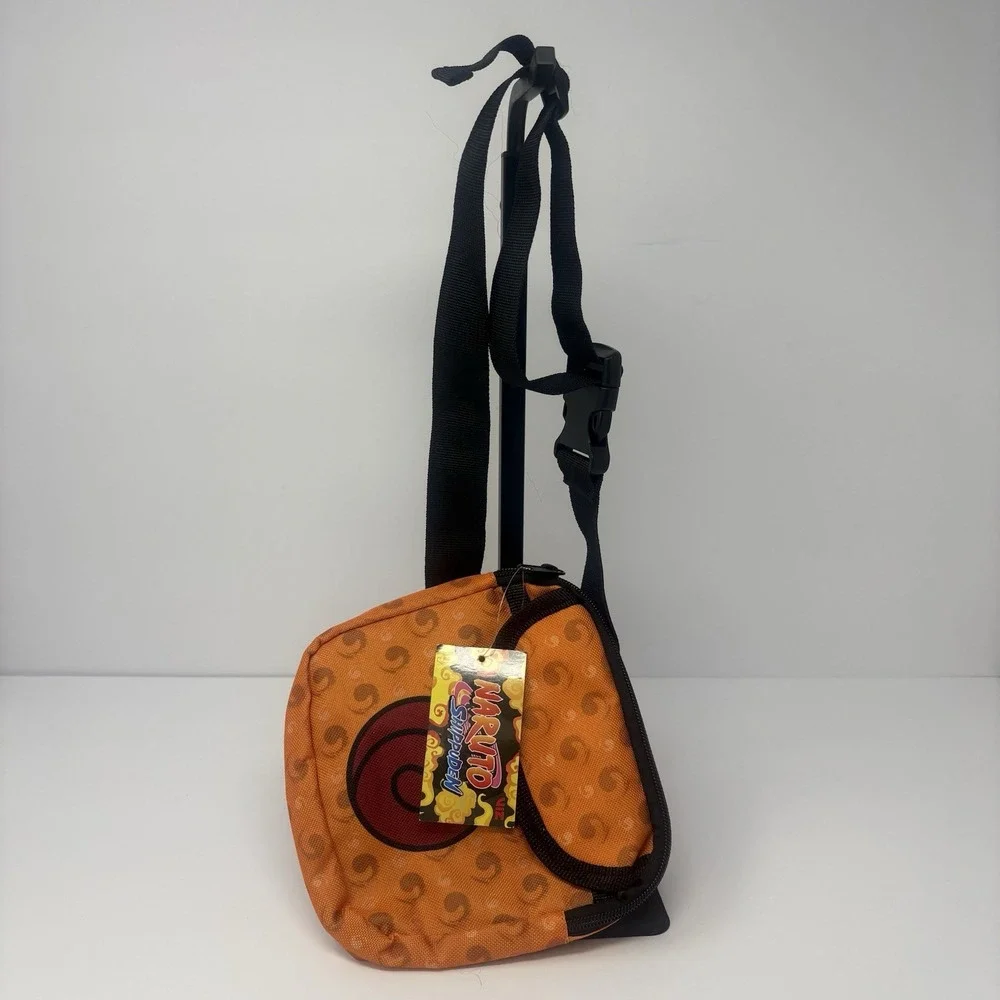Naruto Shippuden Hidden Leaf Village Crossbody Shoulder Bag Orange New Tags